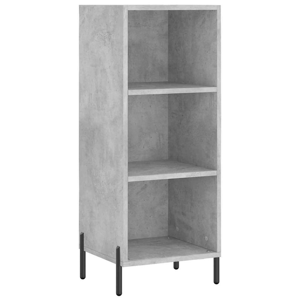 Visoka komoda siva betona 34,5x34x180 cm od konstruiranog drva