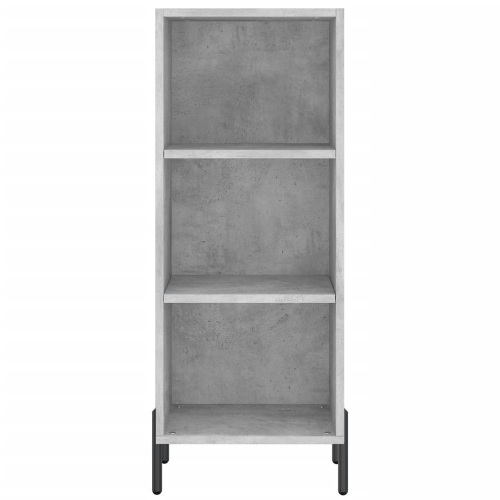 Visoka komoda siva betona 34,5x34x180 cm od konstruiranog drva