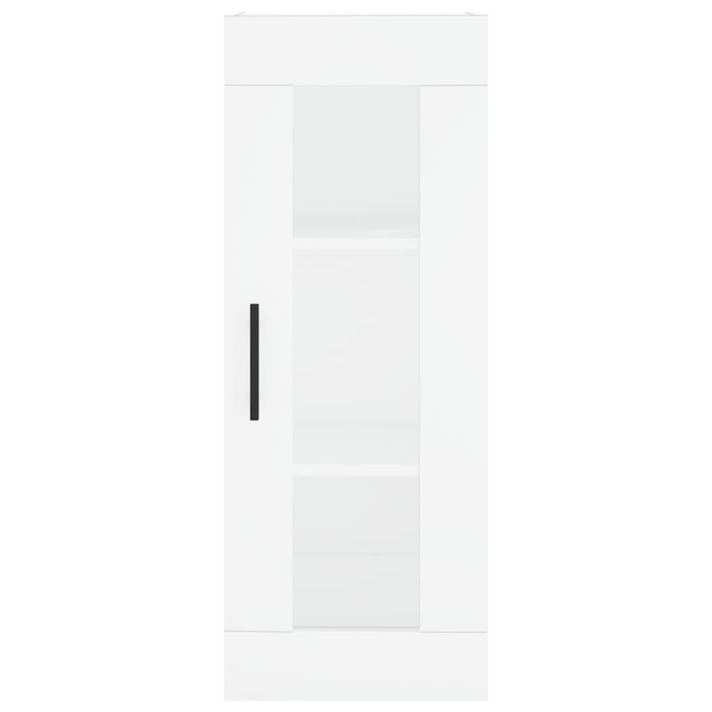 Visoka komoda bijeli 34,5x34x180 cm od konstruiranog drva