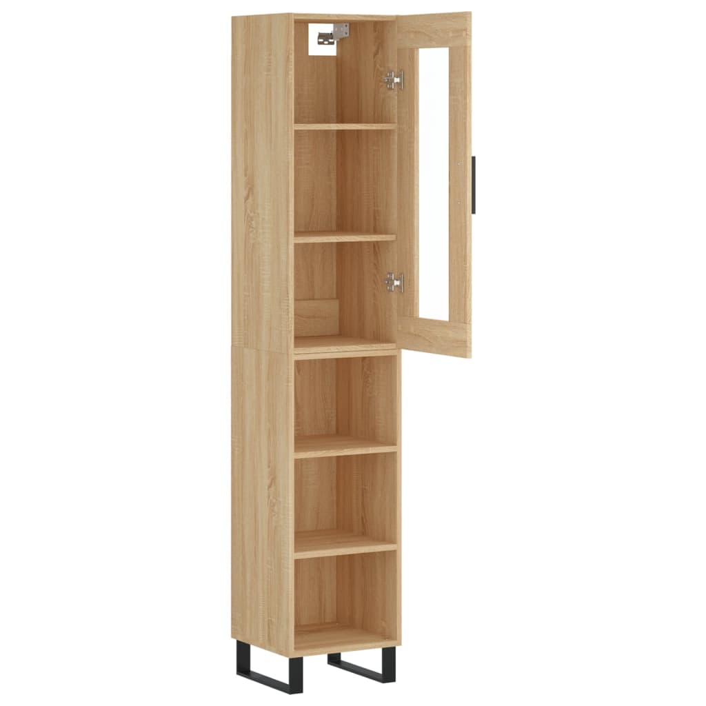 Visoka komoda hrasta sonome 34,5x34x180cm od konstruiranog drva