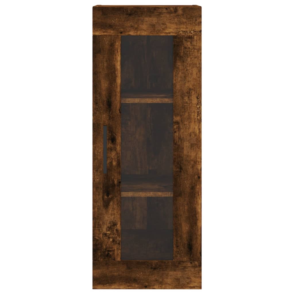 Visoka komoda dimljeni hrast 34,5x34x180cm konstruiranog drva