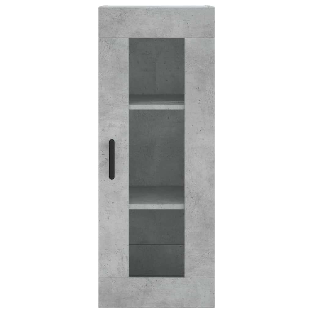 Visoka komoda siva betona 34,5x34x180 cm od konstruiranog drva
