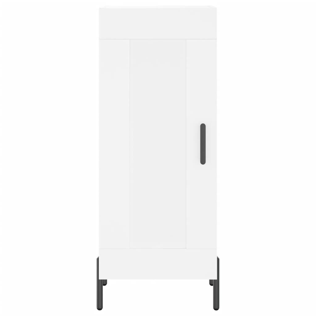 Visoka komoda bijeli 34,5x34x180 cm od konstruiranog drva