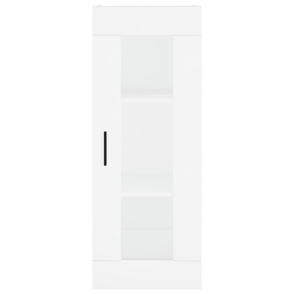 Visoka komoda bijeli 34,5x34x180 cm od konstruiranog drva