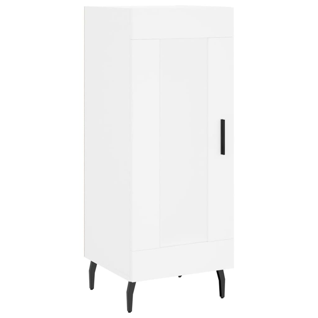 Visoka komoda bijeli 34,5x34x180 cm od konstruiranog drva