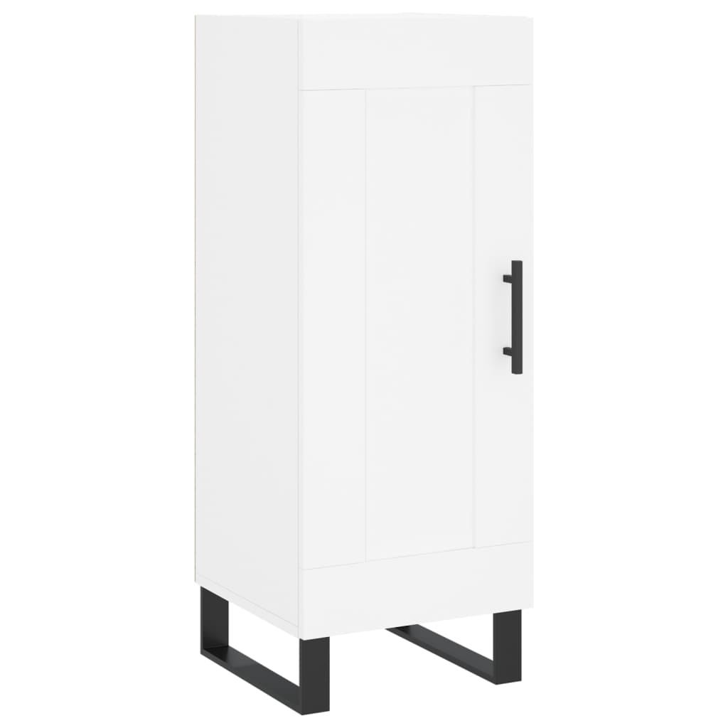 Visoka komoda bijeli 34,5x34x180 cm od konstruiranog drva