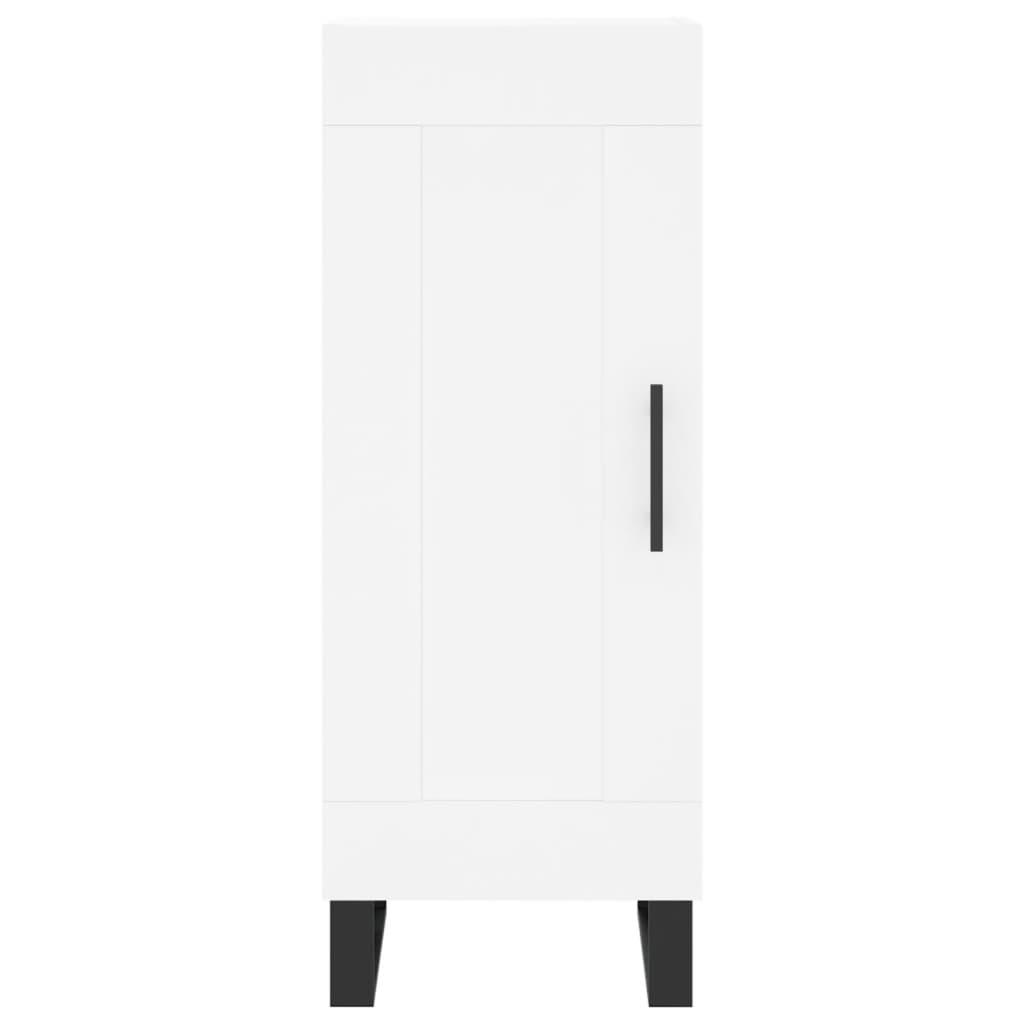 Visoka komoda bijeli 34,5x34x180 cm od konstruiranog drva