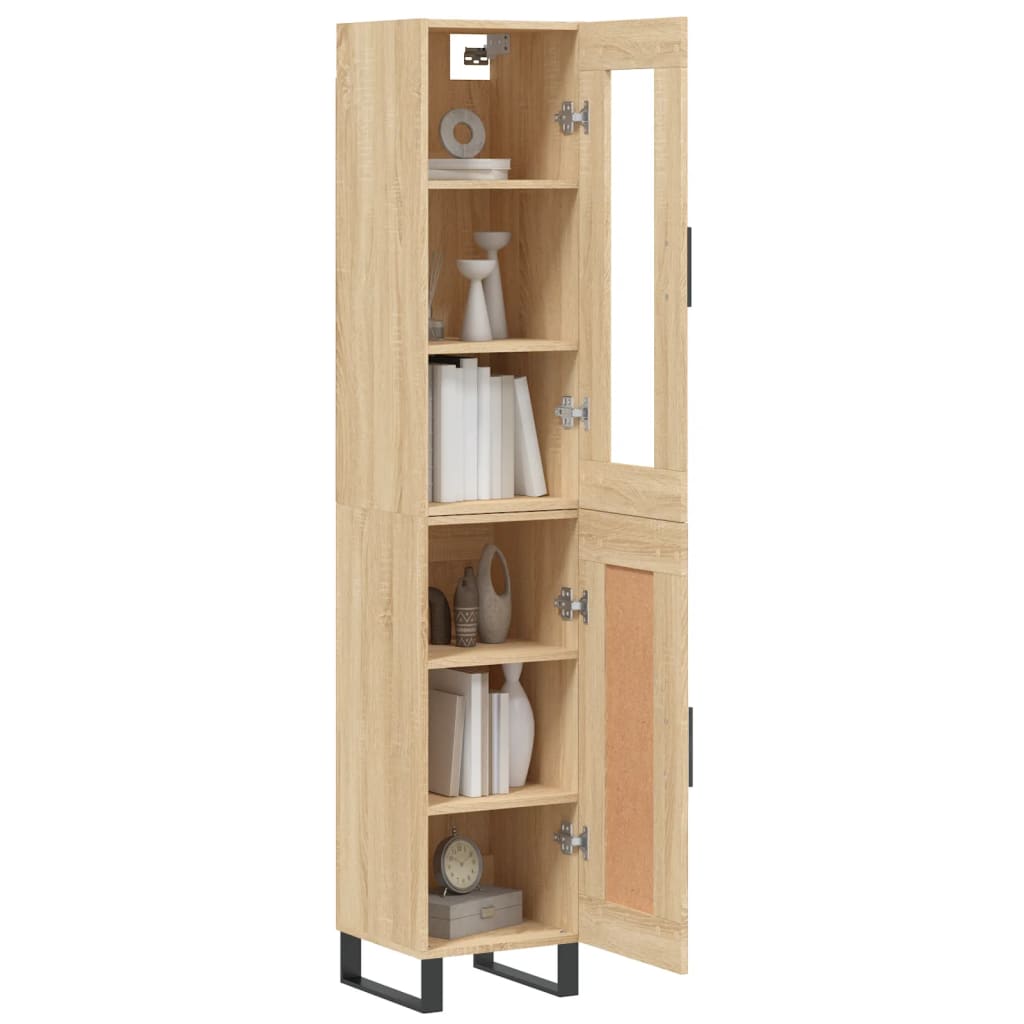 Visoka komoda hrasta sonome 34,5x34x180cm od konstruiranog drva