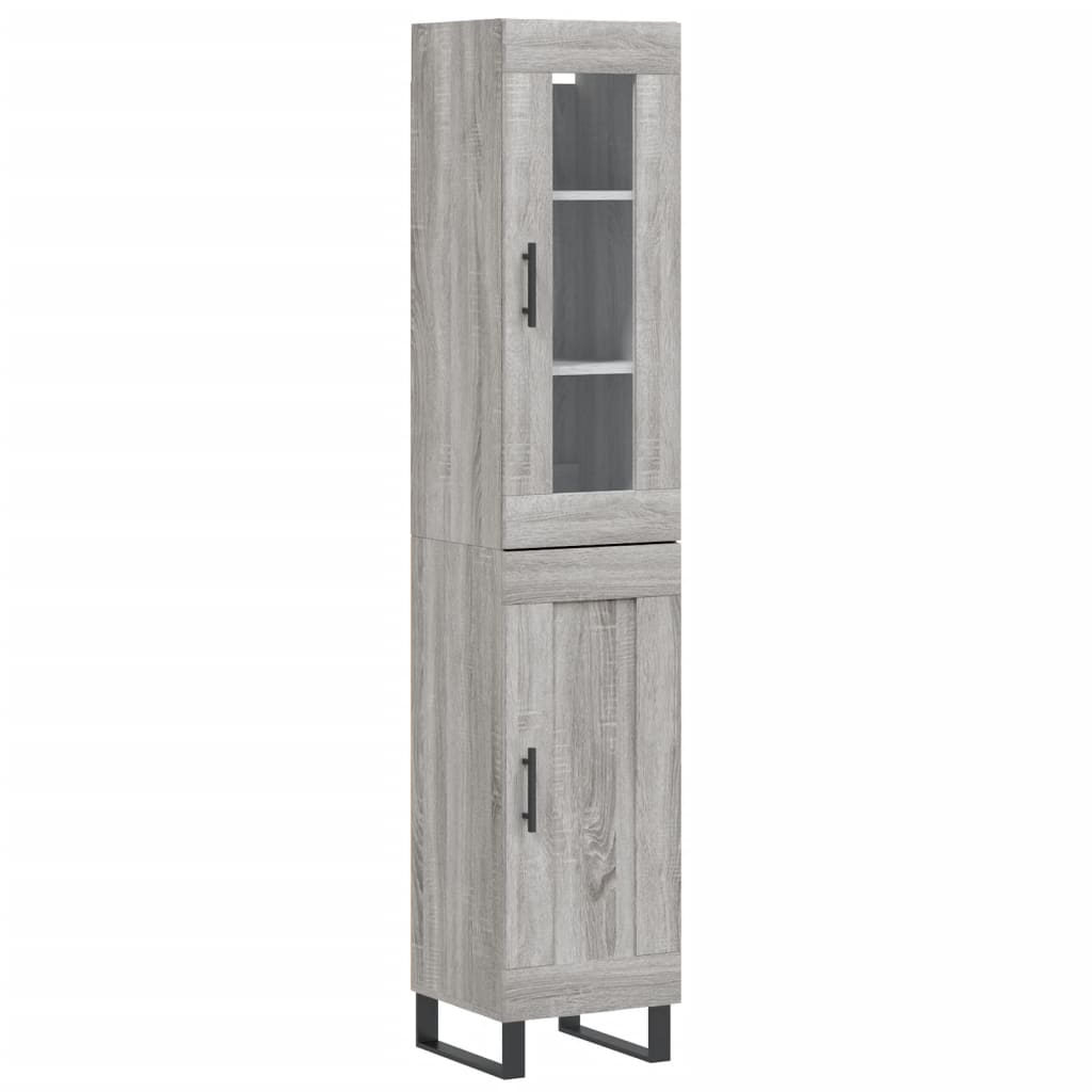 Visoka komoda siva sonome 34,5x34x180 cm od konstruiranog drva