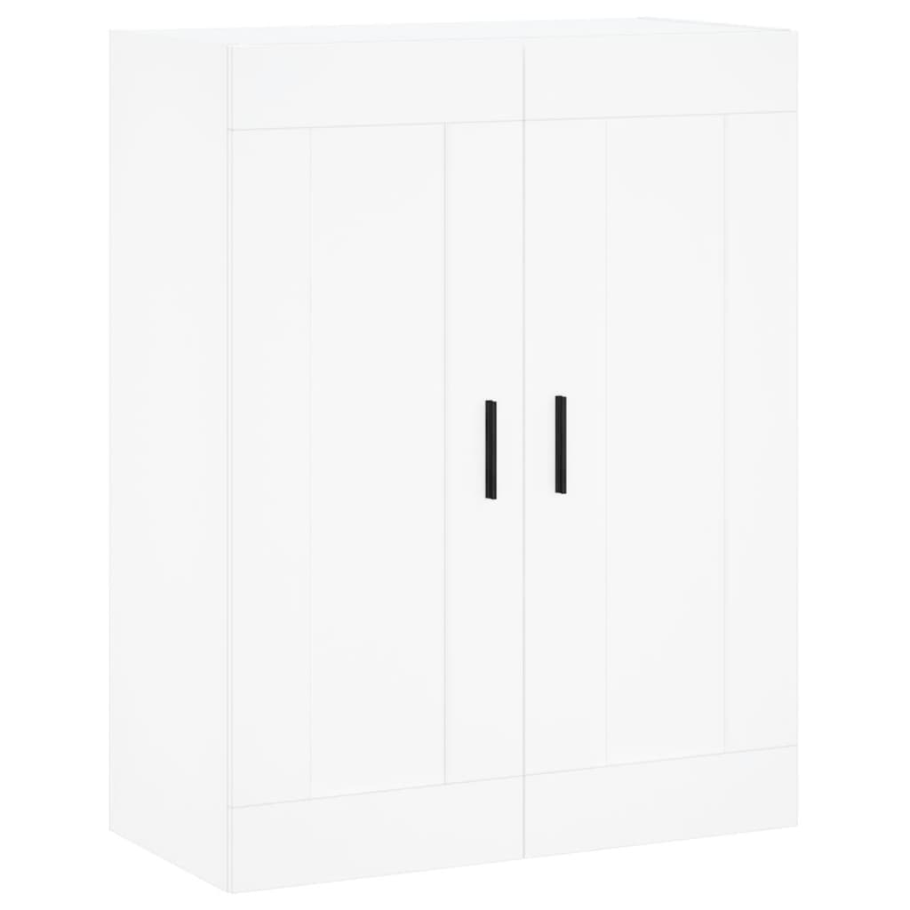 Visoka komoda bijela 69,5x34x180 cm konstruirano drvo