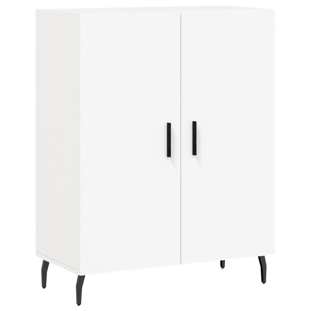 Visoka komoda bijela 69,5x34x180 cm konstruirano drvo