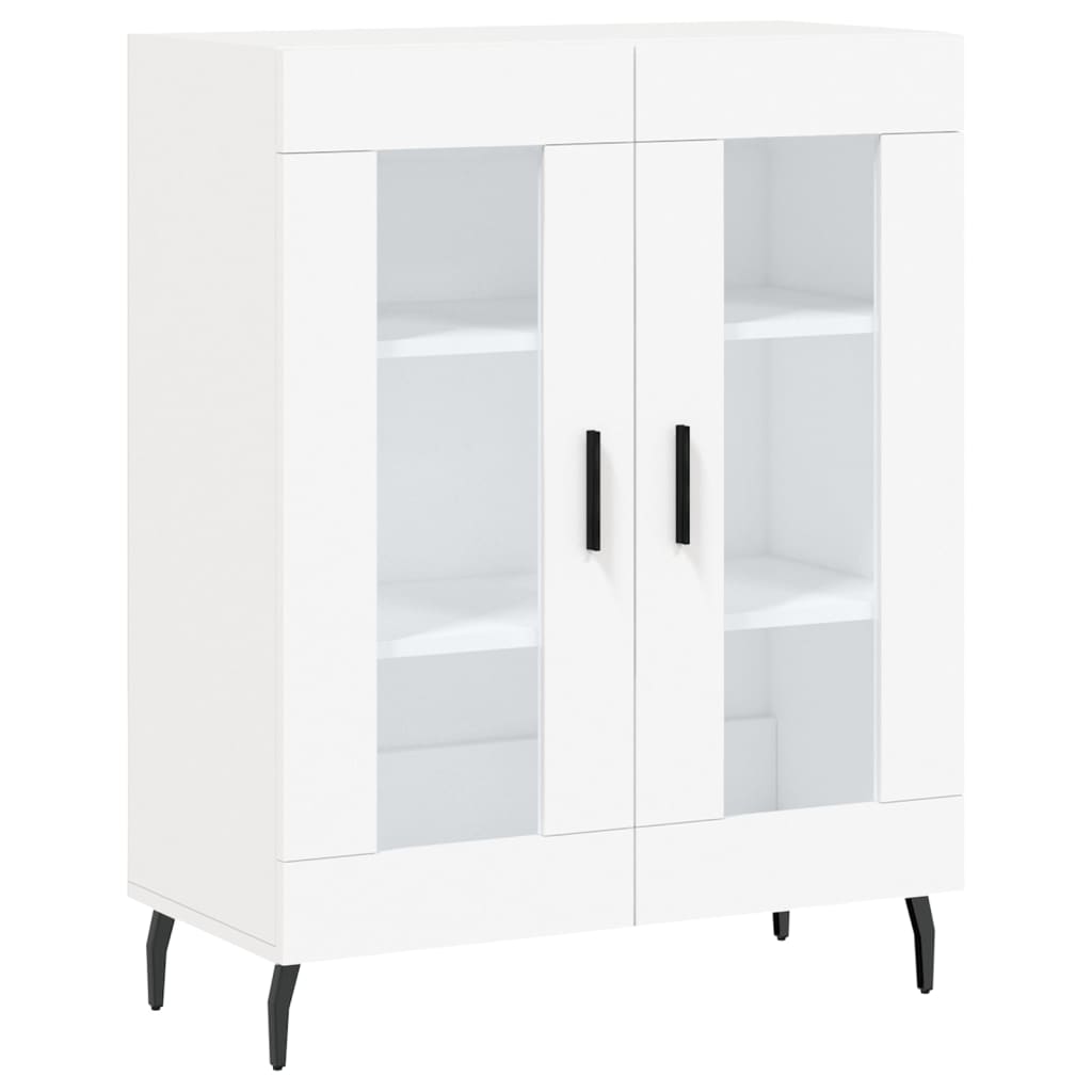 Visoka komoda bijela 69,5x34x180 cm konstruirano drvo