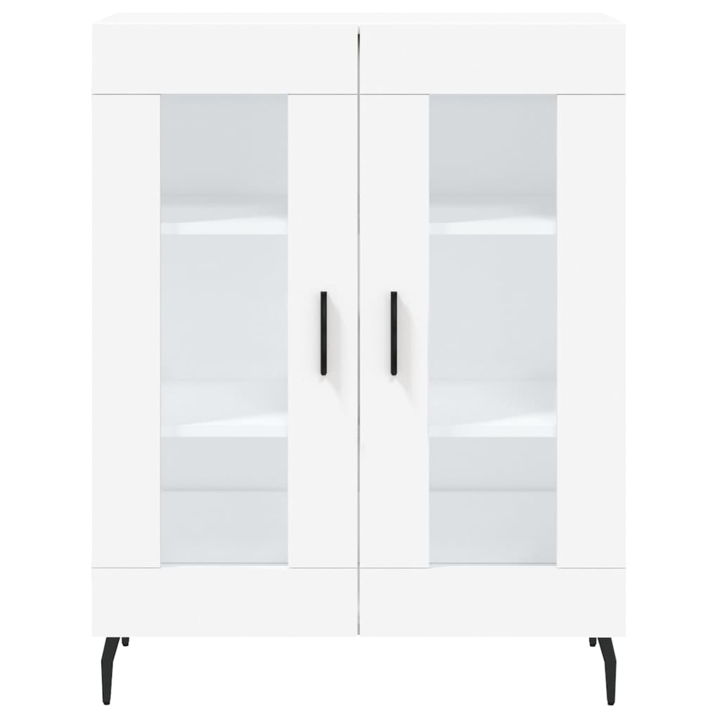 Visoka komoda bijela 69,5x34x180 cm konstruirano drvo