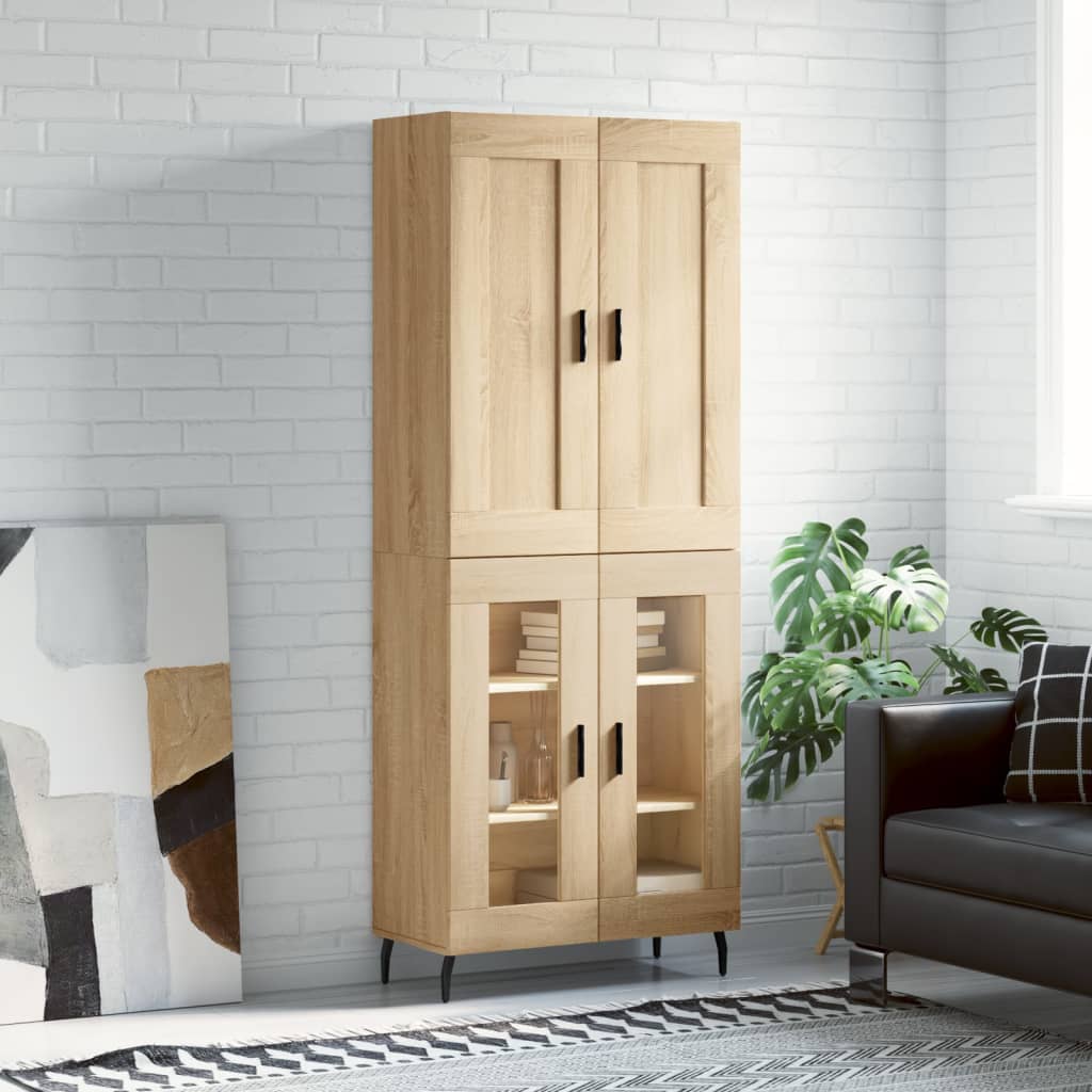 Visoka komoda hrasta sonome 69,5x34x180cm od konstruiranog drva