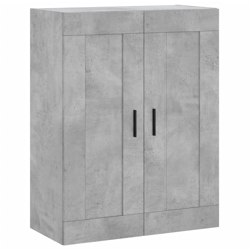 Visoka komoda siva betona 69,5x34x180 cm od konstruiranog drva