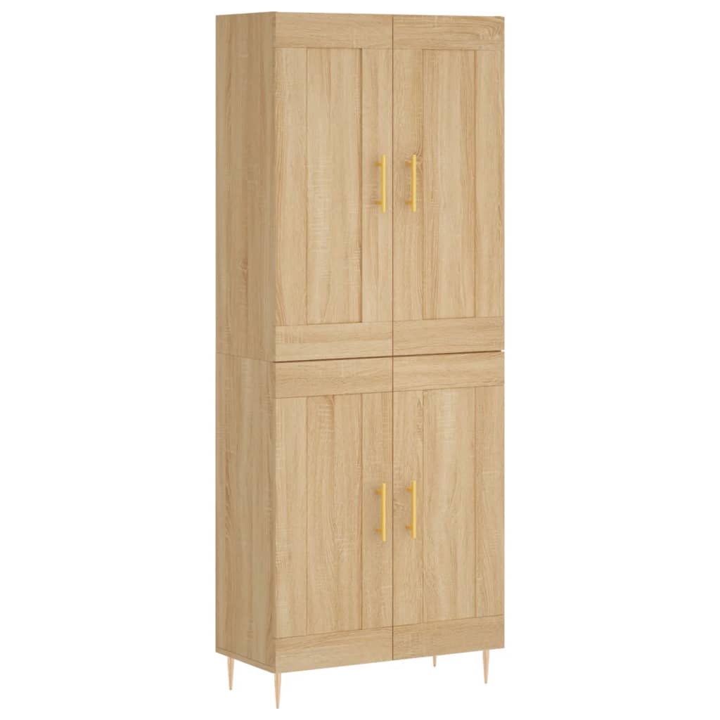 Visoka komoda hrasta sonome 69,5x34x180cm od konstruiranog drva
