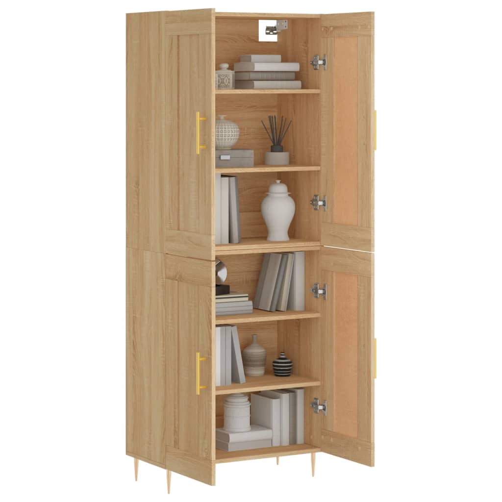 Visoka komoda hrasta sonome 69,5x34x180cm od konstruiranog drva