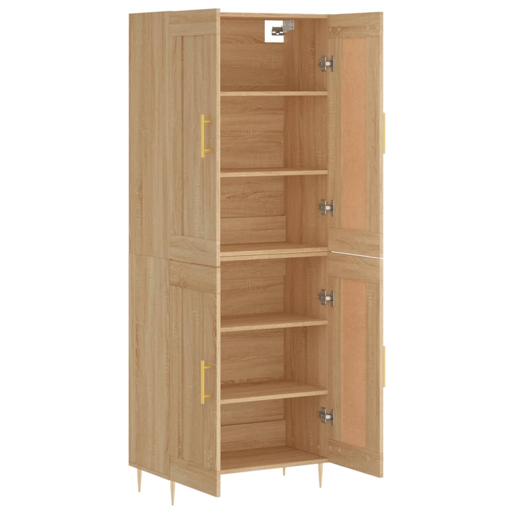 Visoka komoda hrasta sonome 69,5x34x180cm od konstruiranog drva