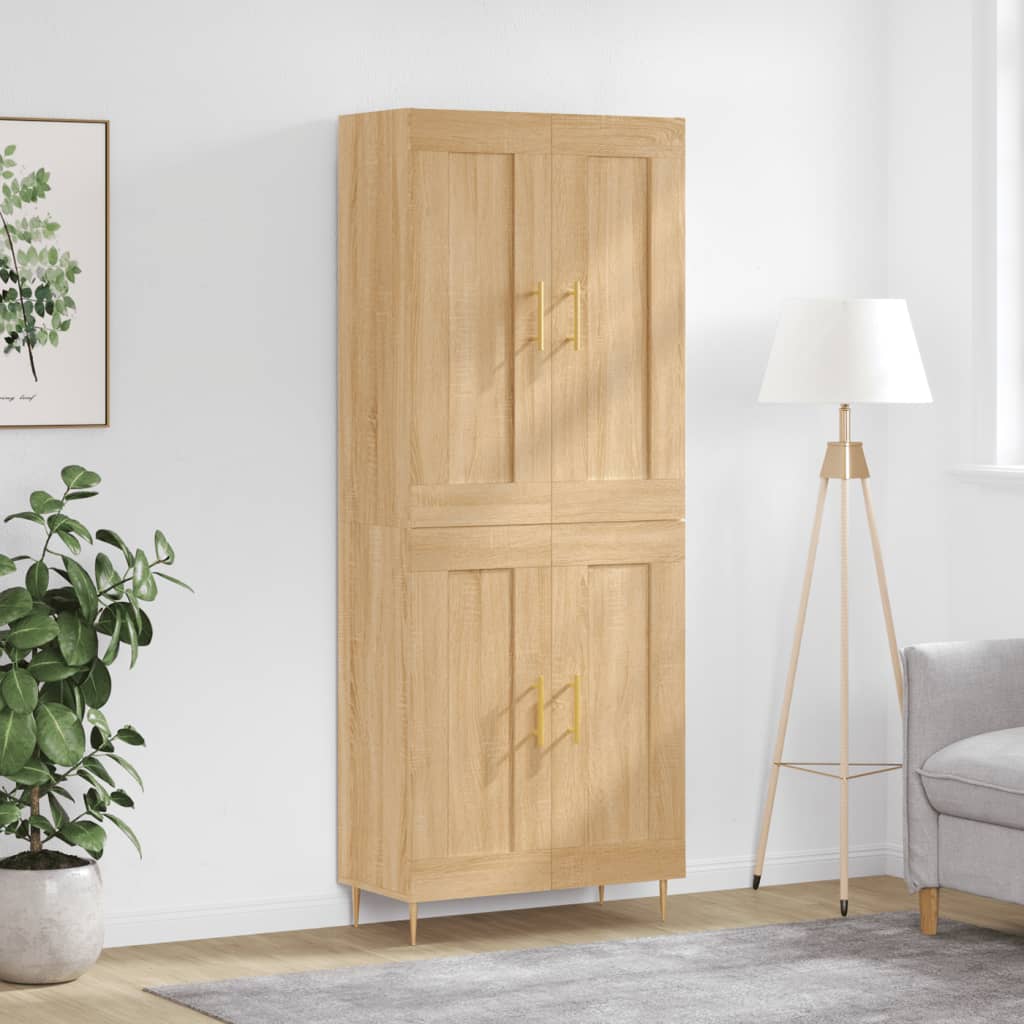 Visoka komoda hrasta sonome 69,5x34x180cm od konstruiranog drva