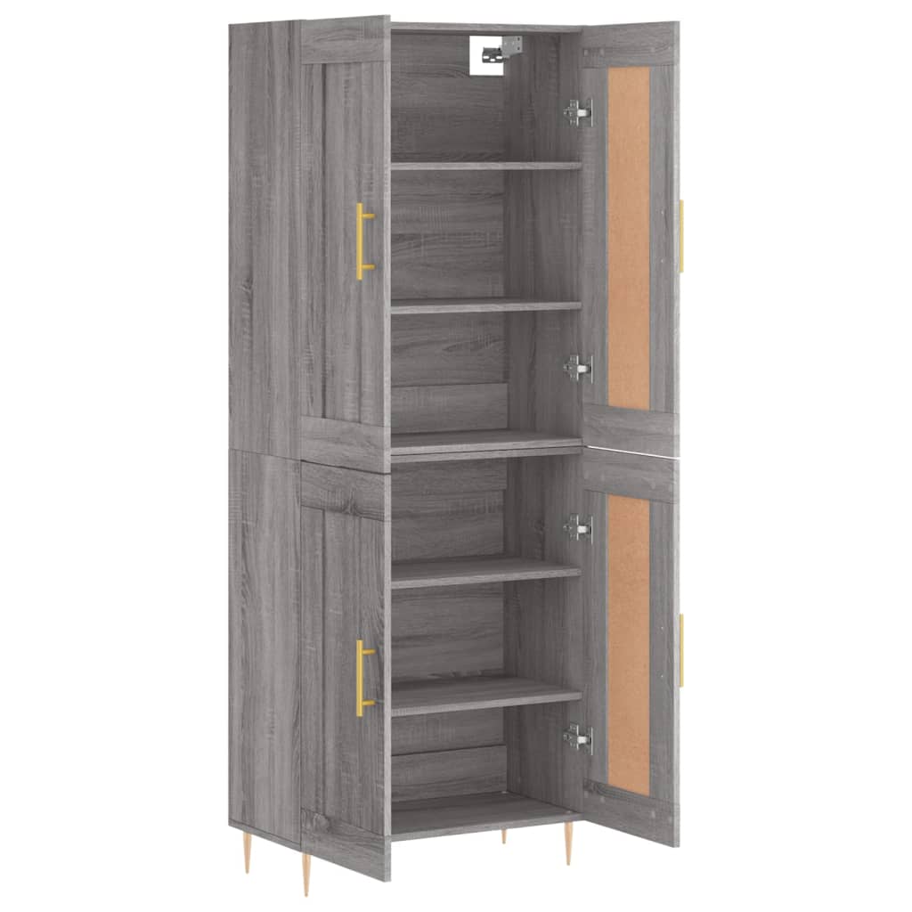 Visoka komoda siva sonome 69,5x34x180 cm od konstruiranog drva