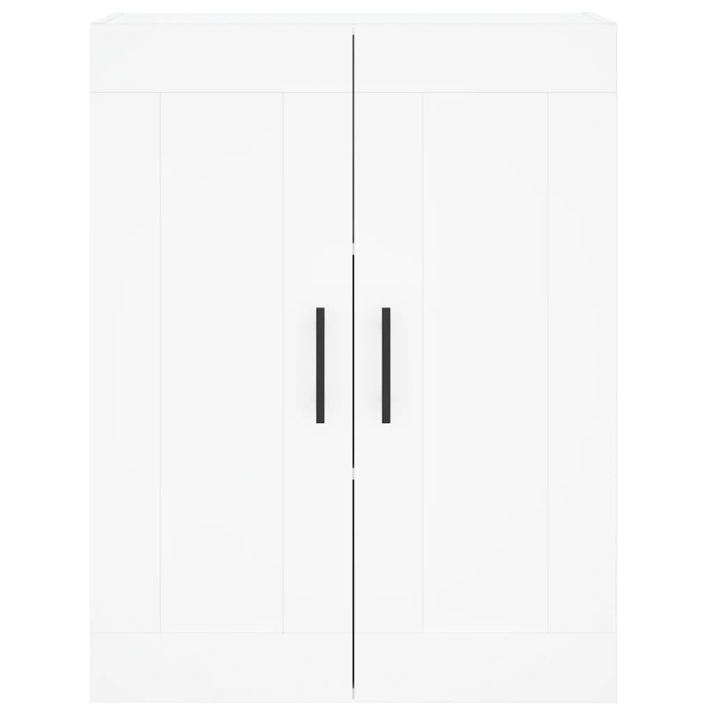 Visoka komoda bijela 69,5x34x180 cm konstruirano drvo