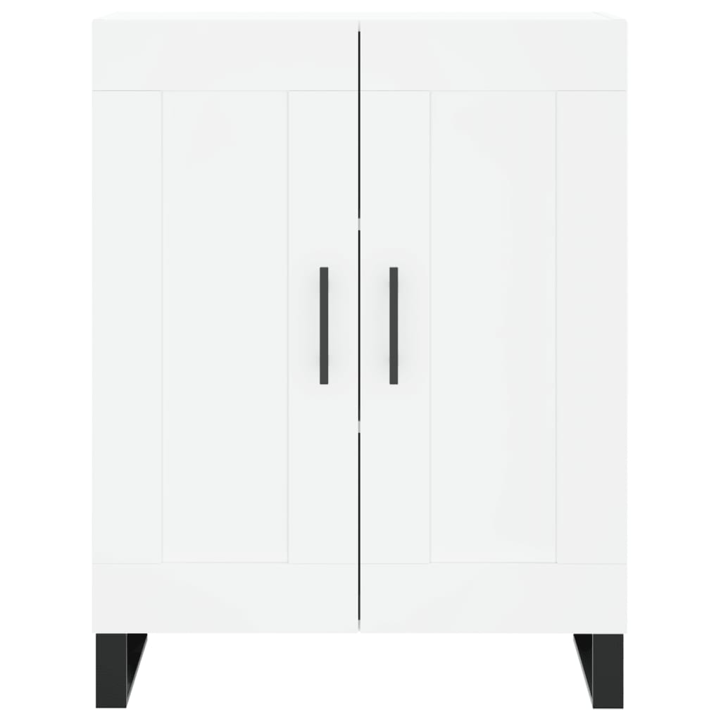 Visoka komoda bijela 69,5x34x180 cm konstruirano drvo
