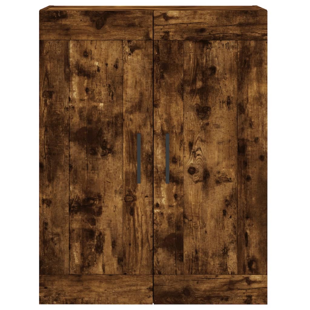 Visoka komoda dimljeni hrast 69,5x34x180 cm konstruiranog drva