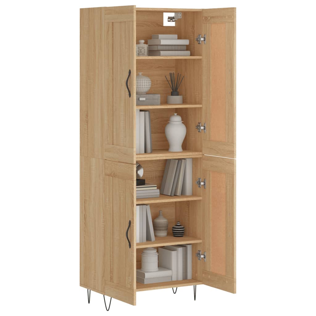 Visoka komoda hrasta sonome 69,5x34x180cm od konstruiranog drva