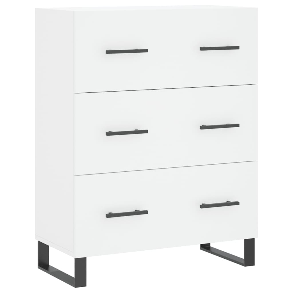 Visoka komoda bijela 69,5x34x180 cm konstruirano drvo