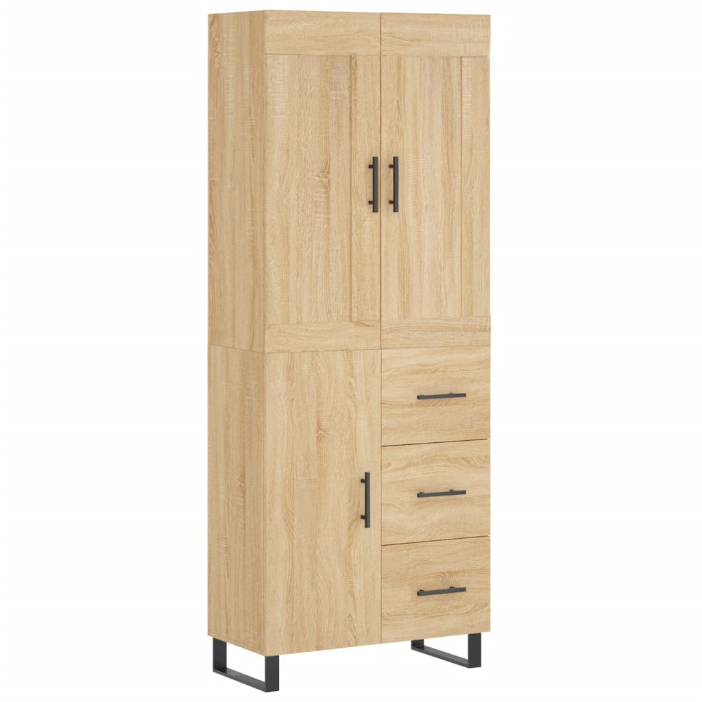 Visoka komoda hrasta sonome 69,5x34x180cm od konstruiranog drva