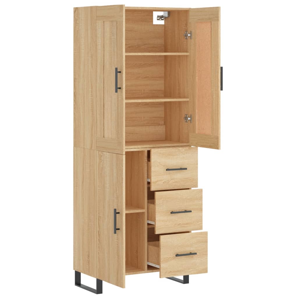 Visoka komoda hrasta sonome 69,5x34x180cm od konstruiranog drva