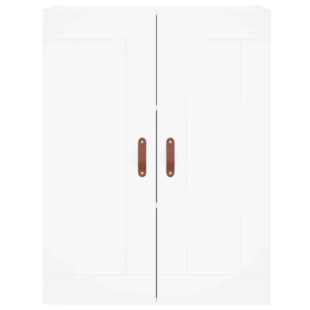 Visoka komoda bijela 69,5x34x180 cm konstruirano drvo