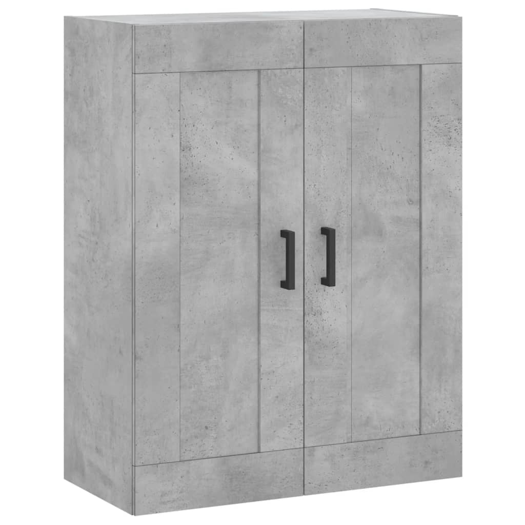 Visoka komoda siva betona 69,5x34x180 cm od konstruiranog drva