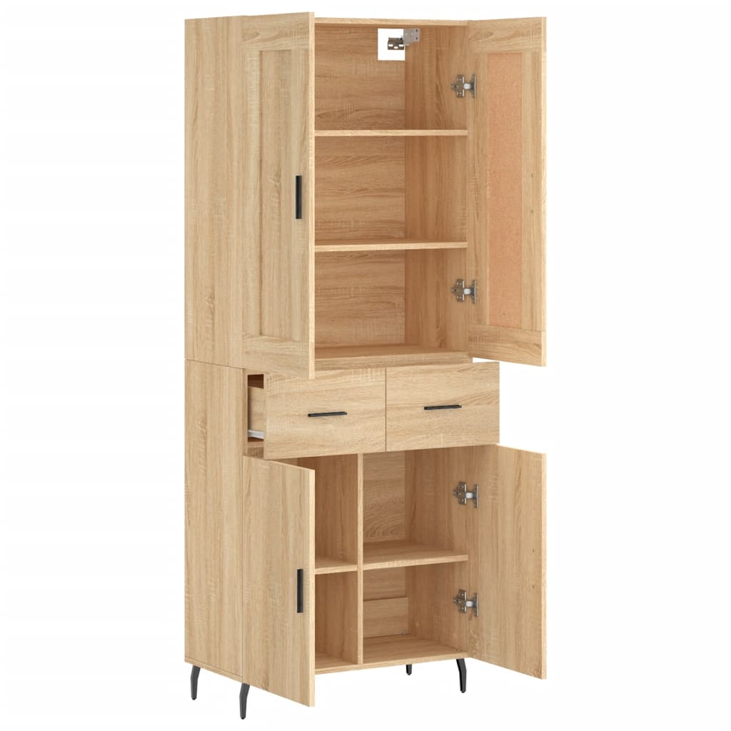 Visoka komoda hrasta sonome 69,5x34x180cm od konstruiranog drva