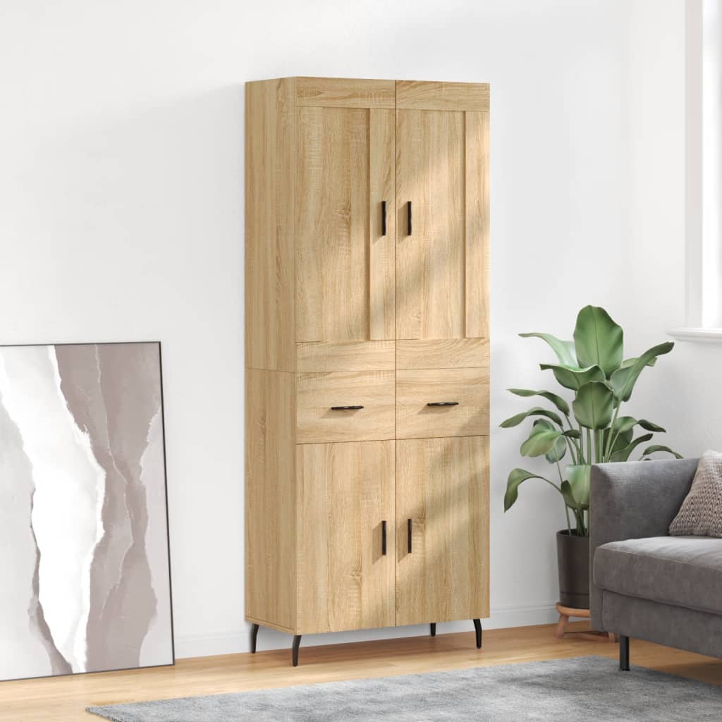 Visoka komoda hrasta sonome 69,5x34x180cm od konstruiranog drva