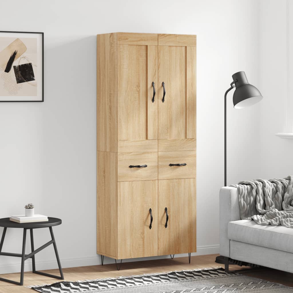 Visoka komoda hrasta sonome 69,5x34x180cm od konstruiranog drva