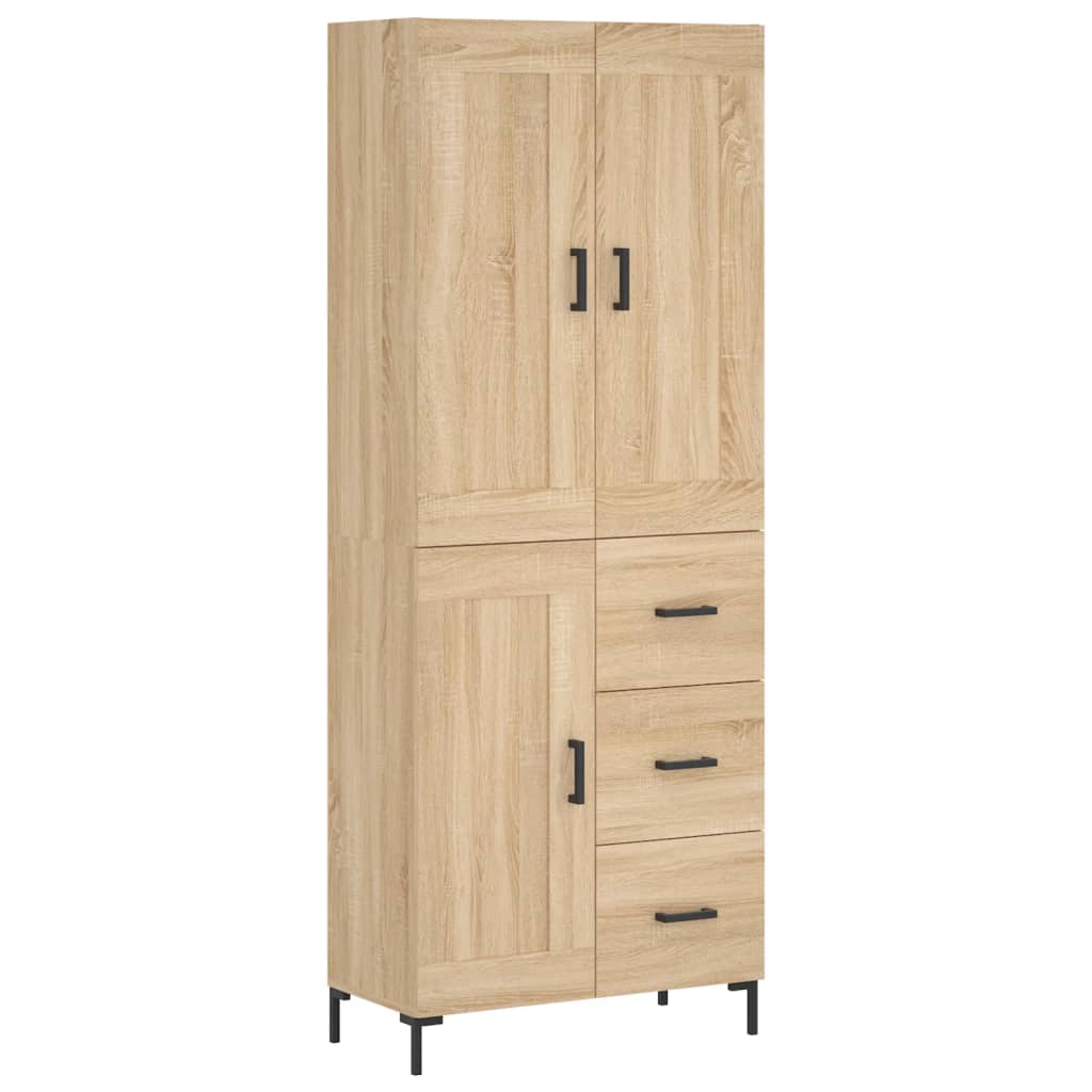 Visoka komoda hrasta sonome 69,5x34x180cm od konstruiranog drva