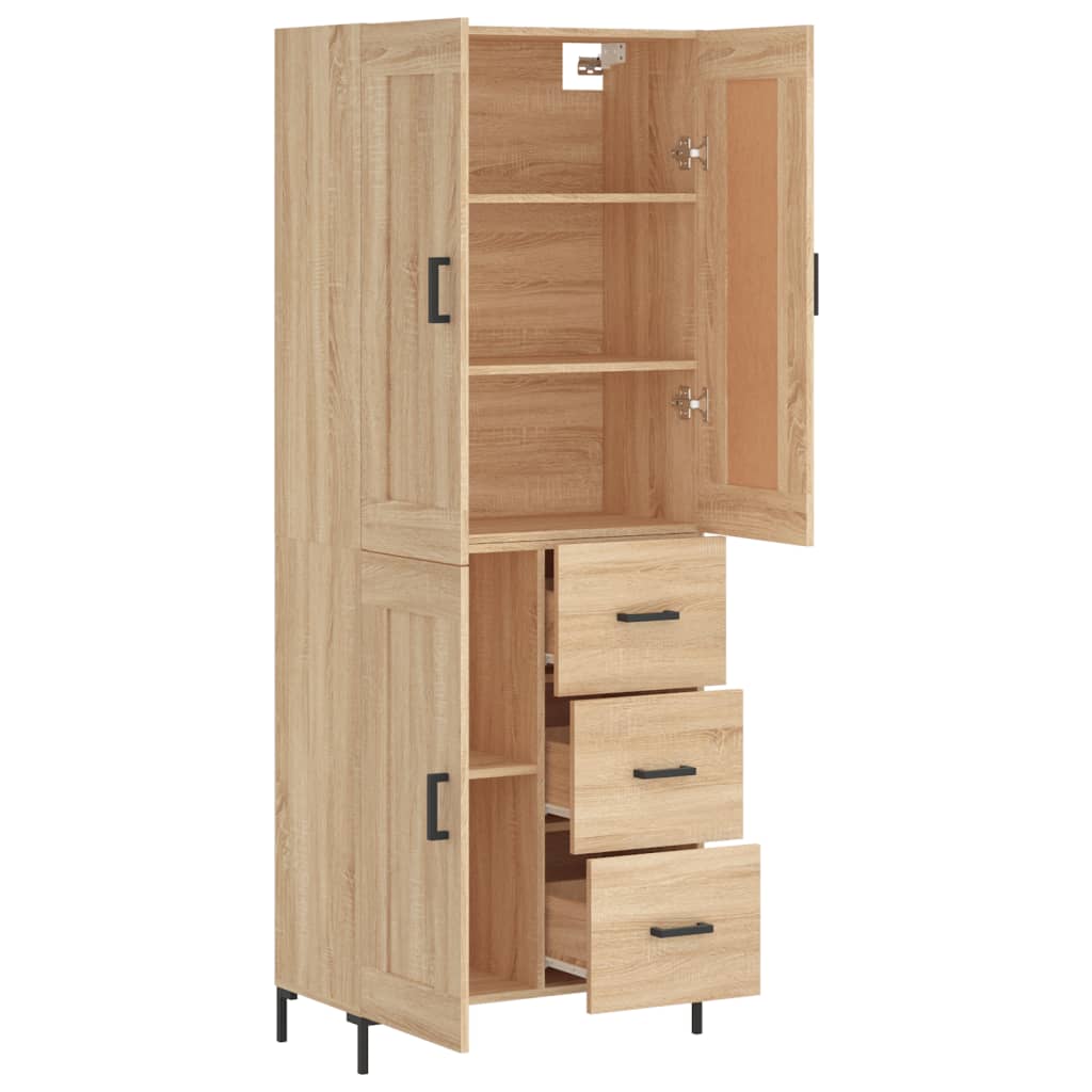 Visoka komoda hrasta sonome 69,5x34x180cm od konstruiranog drva