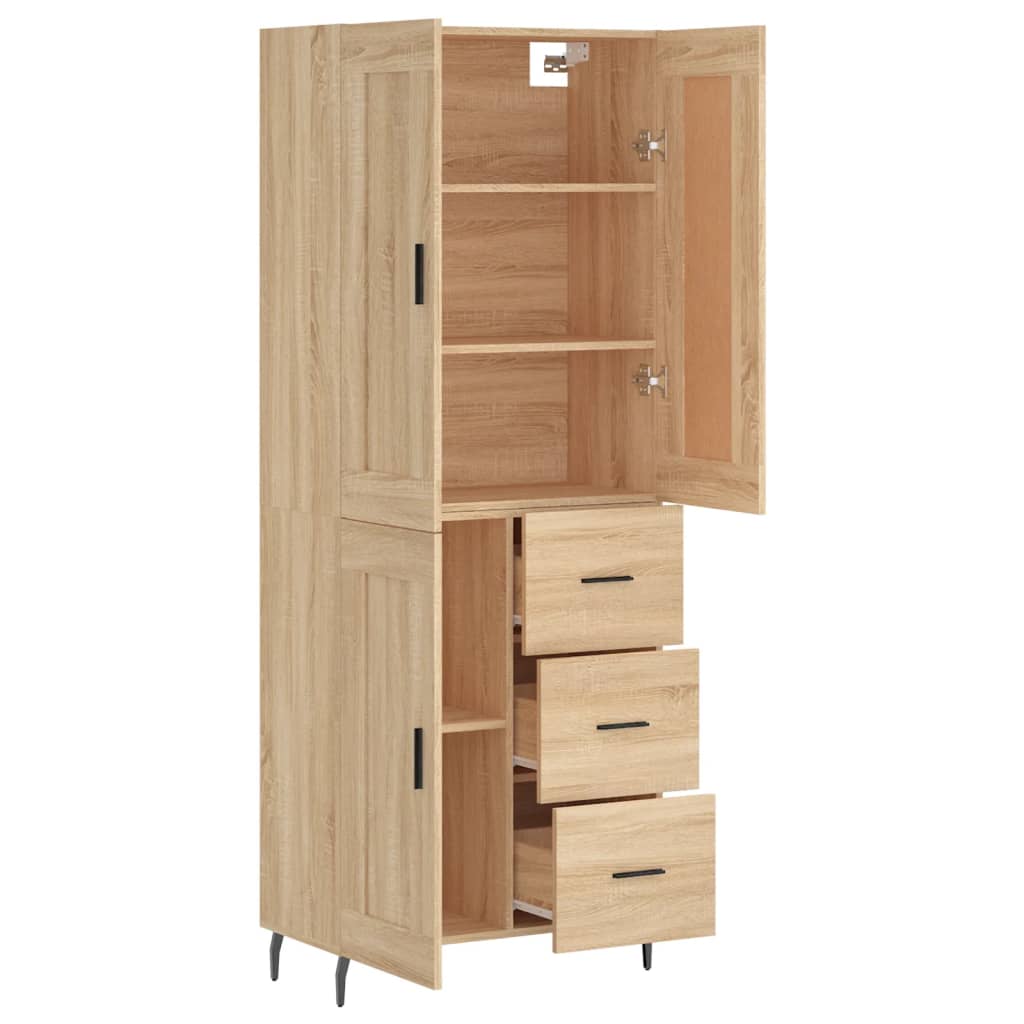 Visoka komoda hrasta sonome 69,5x34x180cm od konstruiranog drva