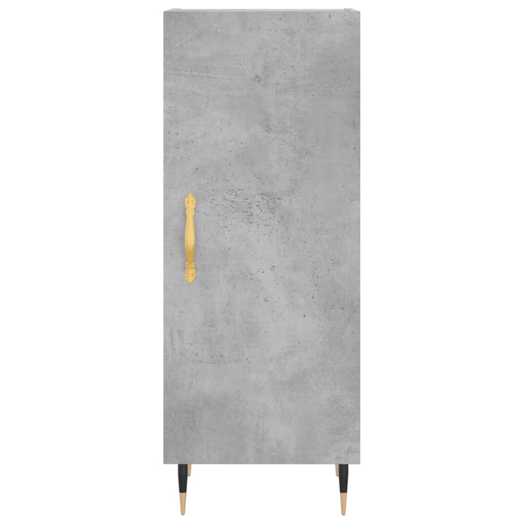 Visoka komoda siva betona 34,5x34x180 cm od konstruiranog drva