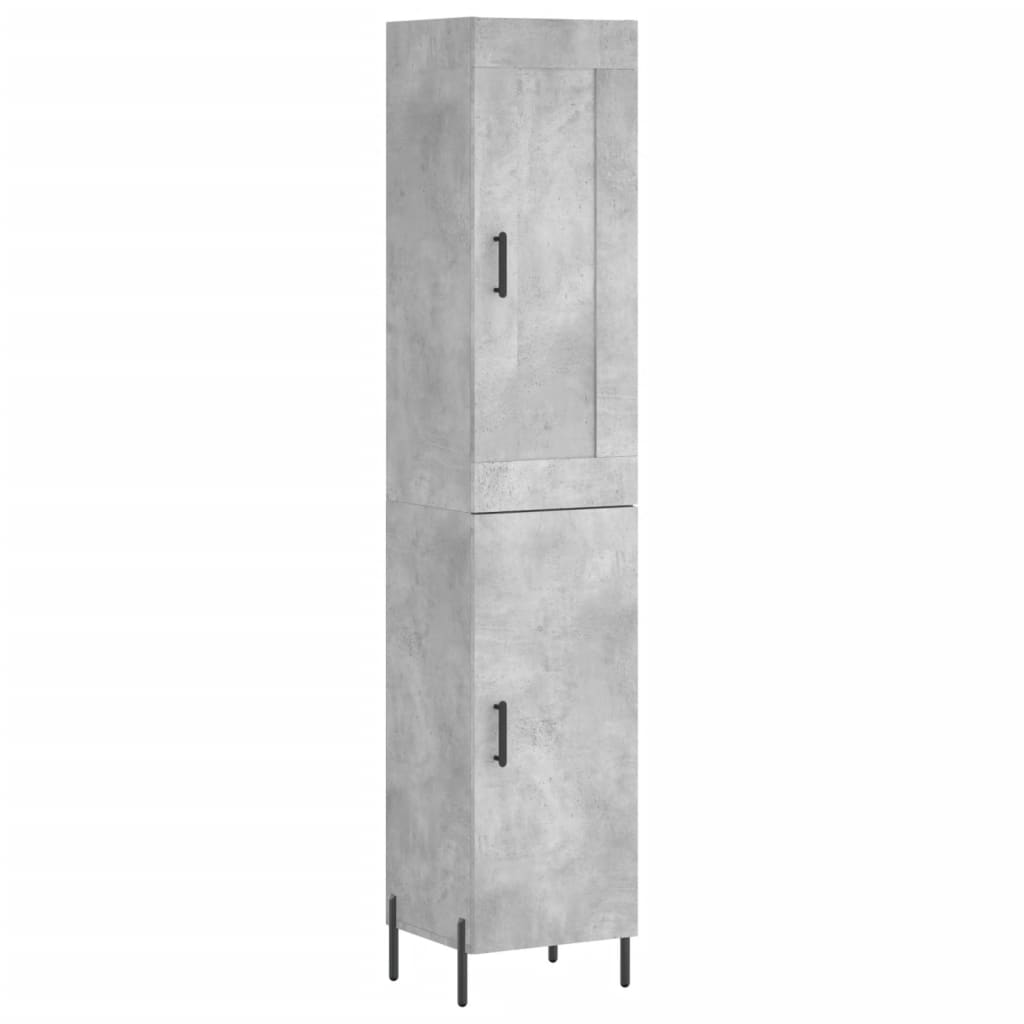 Visoka komoda siva betona 34,5x34x180 cm od konstruiranog drva