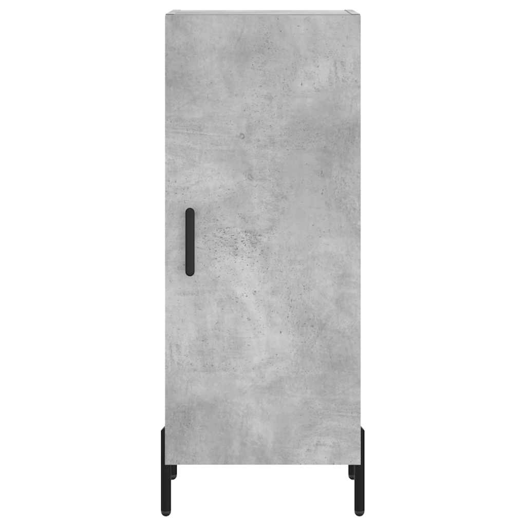 Visoka komoda siva betona 34,5x34x180 cm od konstruiranog drva