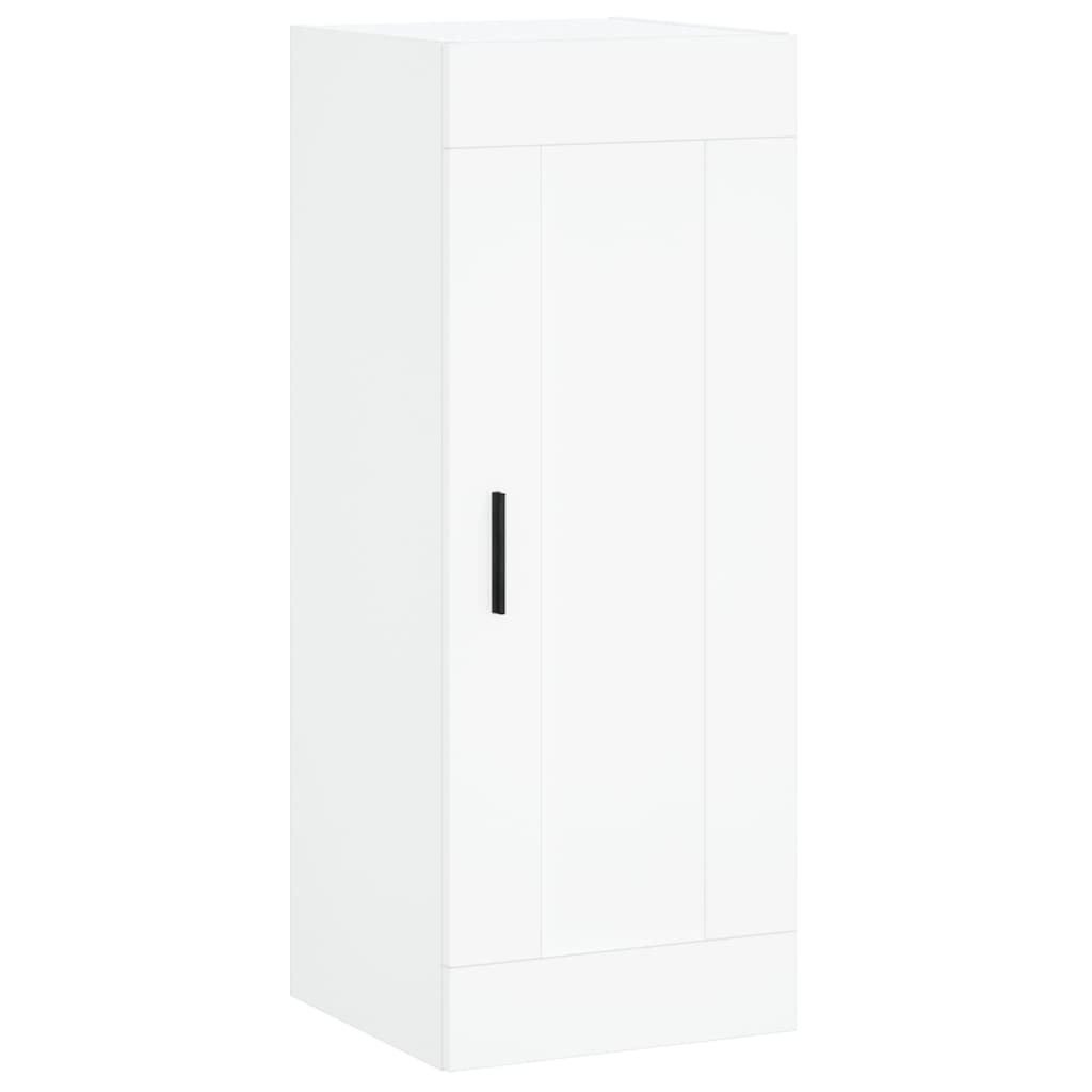 Visoka komoda bijeli 34,5x34x180 cm od konstruiranog drva