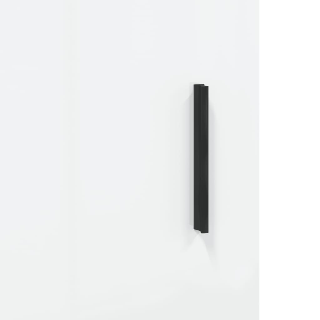 Visoka komoda bijeli 34,5x34x180 cm od konstruiranog drva