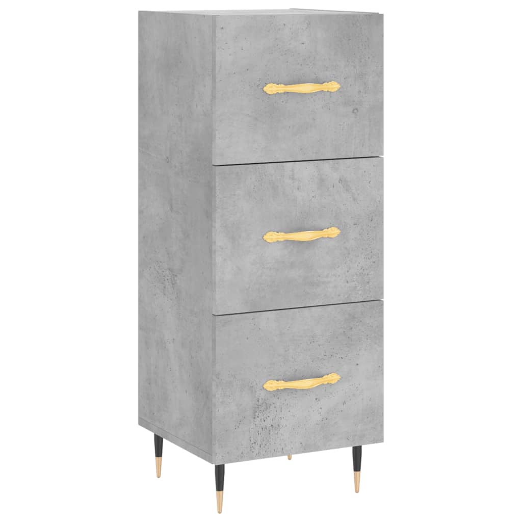 Visoka komoda siva betona 34,5x34x180 cm od konstruiranog drva