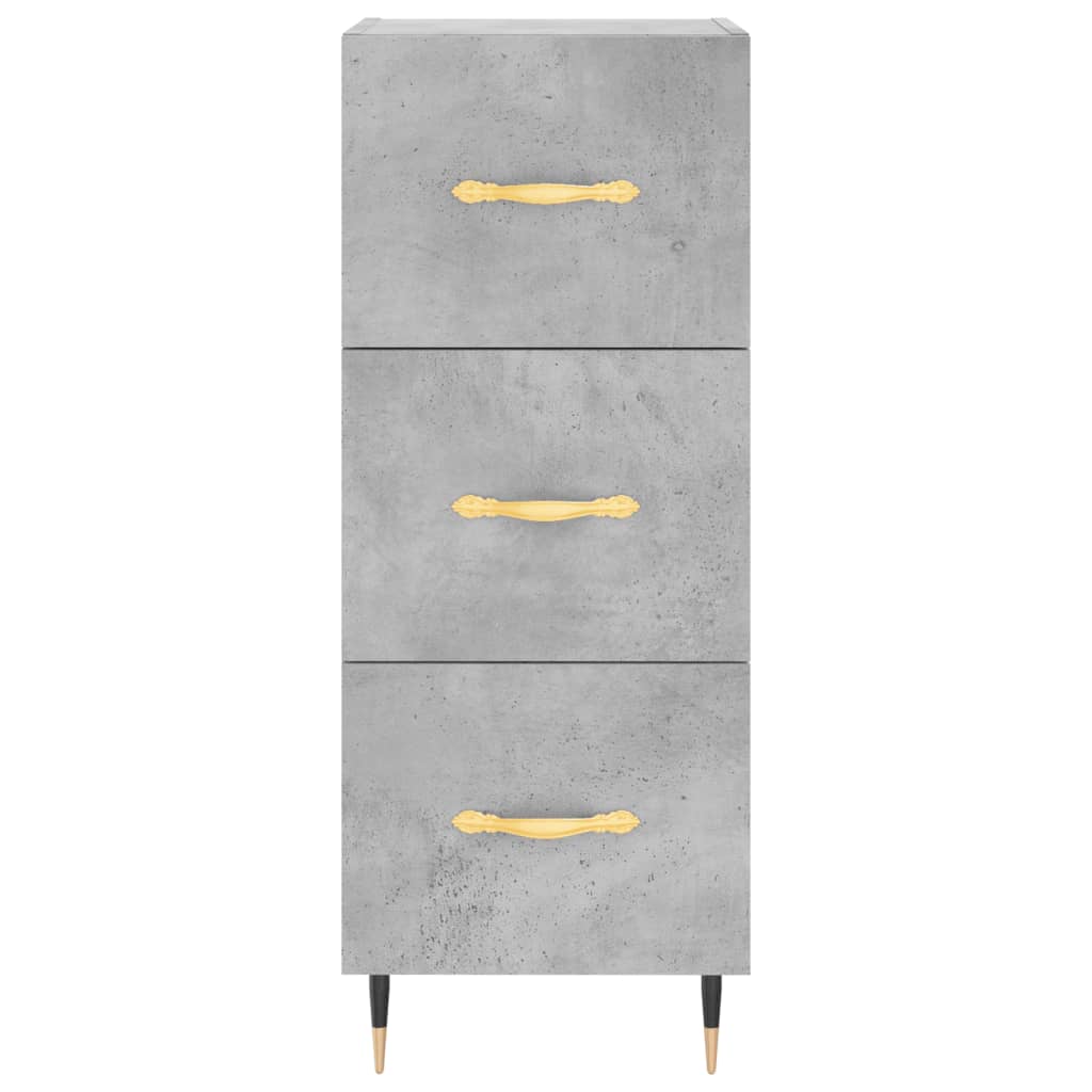 Visoka komoda siva betona 34,5x34x180 cm od konstruiranog drva