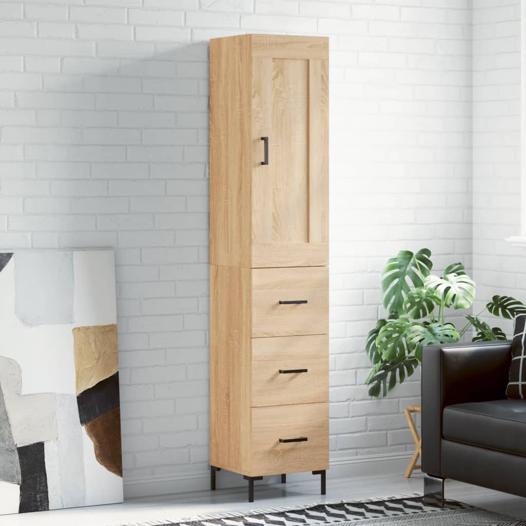 Highboard 34,5 x 34 x 180 cm Konstruirano drvo