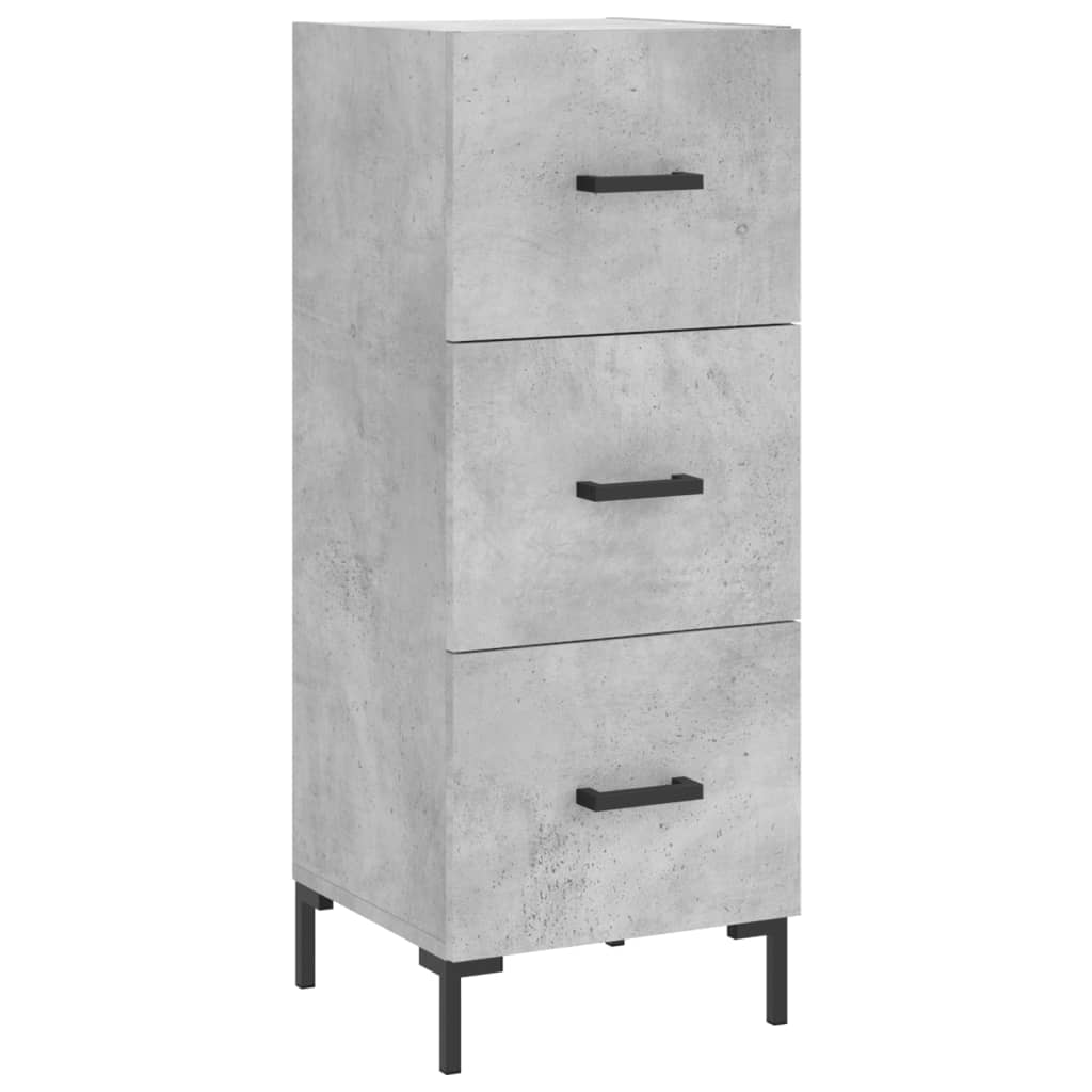 Visoka komoda siva betona 34,5x34x180 cm od konstruiranog drva