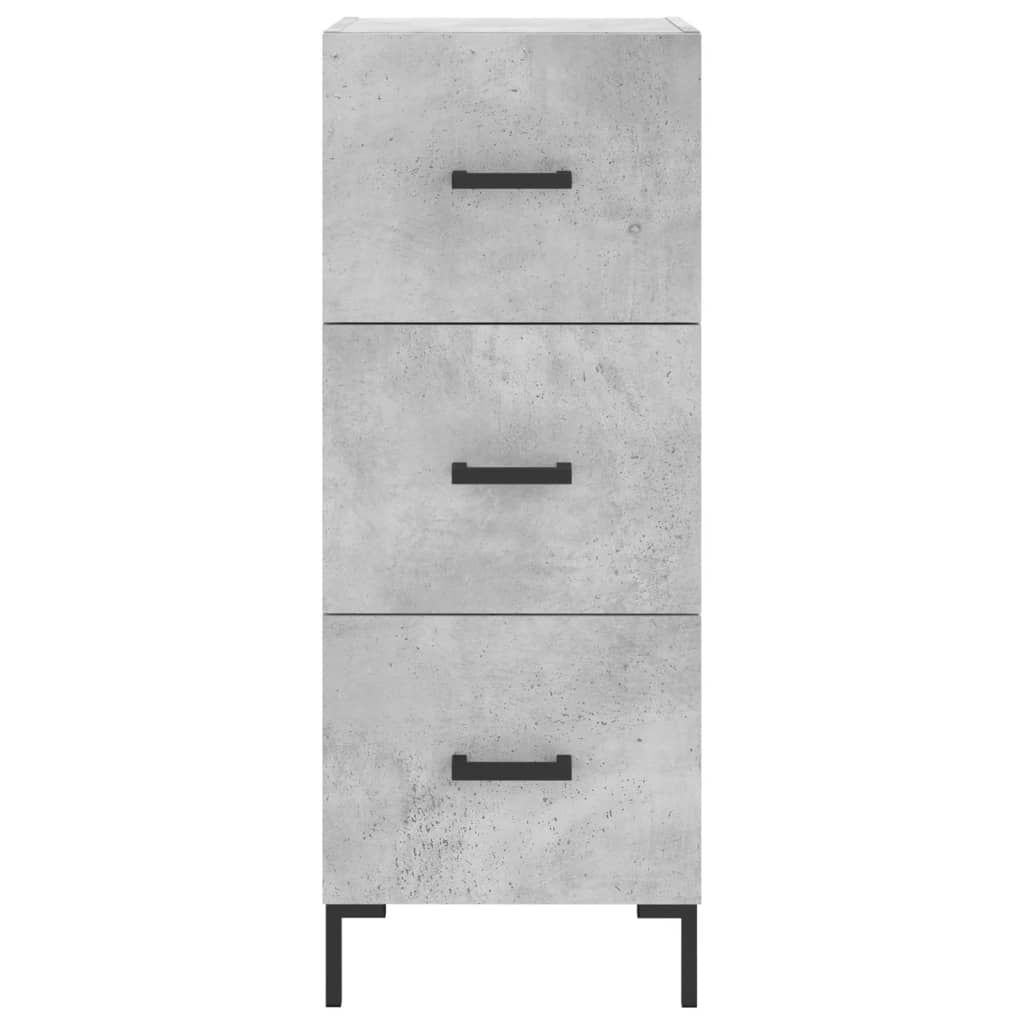 Visoka komoda siva betona 34,5x34x180 cm od konstruiranog drva