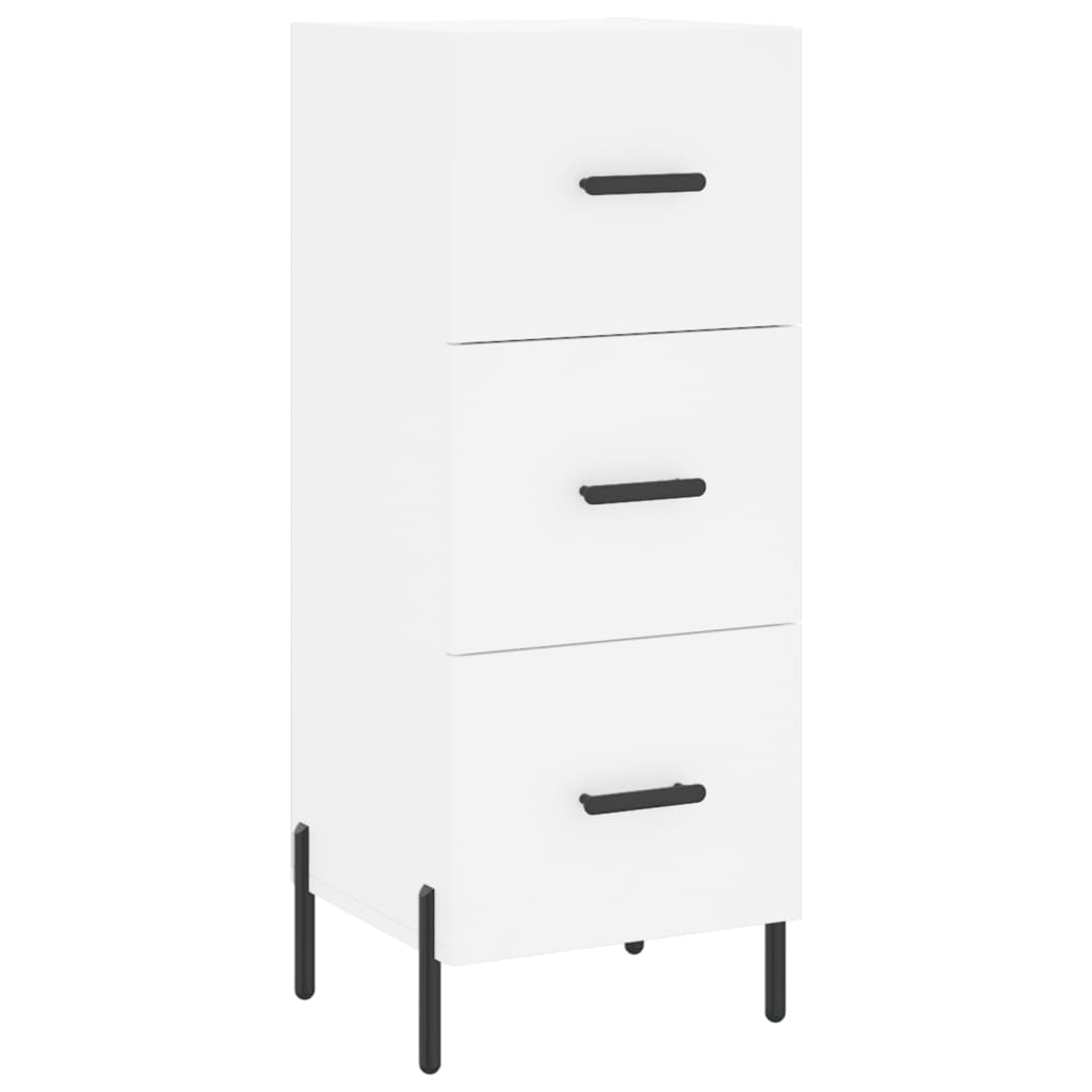 Visoka komoda bijeli 34,5x34x180 cm od konstruiranog drva